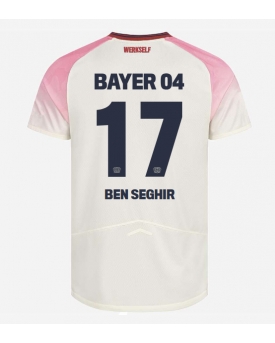 Billige Fotballdrakt Bayer Leverkusen Eliesse Ben Seghir #17 Replika Bortedrakt 2025-26 Kortermet Billige Fotballdrakt Bayer Leverkusen Eliesse Ben Seghir #17 Replika Bortedrakt 2025-26 Kortermet